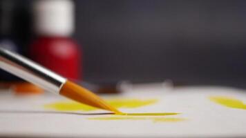 Creating vibrant art with a paintbrush on paper video