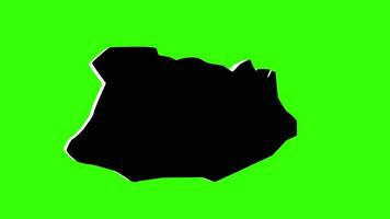 green screen 3d map of Netrokona in Bangladesh video