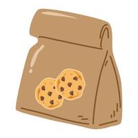 Package of Chocolate Chip Cookies vector