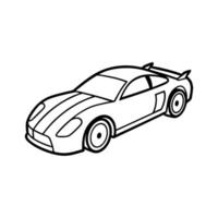 Cute Race Car Outline for Colorings Books with Fast Speed Design vector