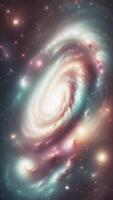 Exploring the beauty of a swirling galaxy in deep space video