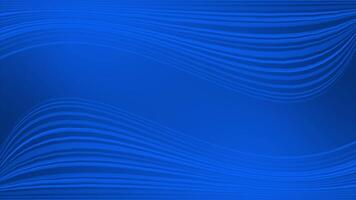 Royal blue color wavy shiny parallel stripes gradient design geometrical background video