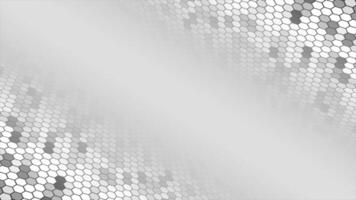 white and black color appearing and disappearing hexagonal shapes modern design 3d seamless loop able geometrical background video