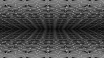 White and Black color 3d multiple circular shapes seamless design dark loop able geometrical background video