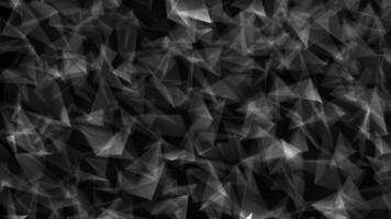 White and Black color shiny low poly patterns polygonal design dark geometrical background video
