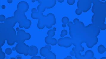 Royal blue color multiple circular particles moving upwards paper cut modern design geometrical background video