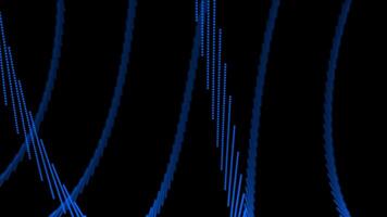 Royal blue color circular dots 3d tunnel modern design dark geometrical background video