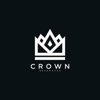 abstract crown logo design template vector