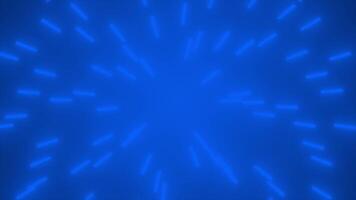 Royal blue color glowing sticks randomly rotating modern design loop able light background video
