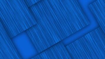 Royal blue color moving parallel lines with square shapes gradient design geometrical background video