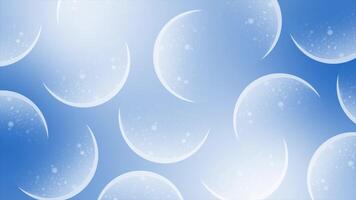 Royal blue color multiple semi circles with flowing particles modern design geometrical background video