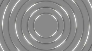 White and Black color multiple glossy and shiny rotating circular shapes luxury design dark loop able geometrical background video
