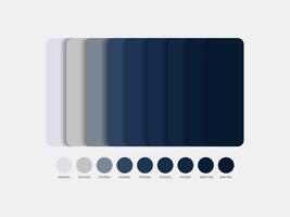 Blue color palette gradient vector