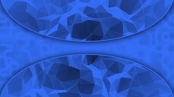 Royal blue color moving mosaic tile pattern with 3d space modern design loop able geometrical background video