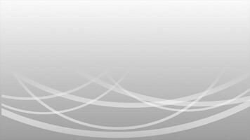 white and black color multiple circular lines wiggling placed diagonally with blank space gradient design loop able geometrical background video