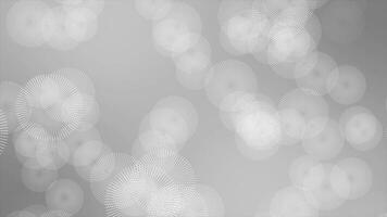white and black color rotating multiple flower shapes moving upwards modern design floral background video