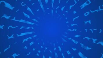Royal blue color abstract retro radial rotating rays abstract design loop able geometrical background video