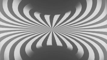 White and Black color multiple rotating stripes 3d depth gradient design loop able geometrical background video