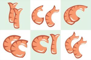 shrimp icon, with a simple and elegant design. Suitable for use as a symbol for seafood, restaurants vector