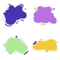 A unique and eye-catching retro-style liquid blob asset that can be used to add a touch of nostalgia and creativity to your designs. vector