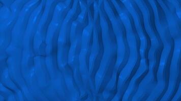 Royal blue color wiggling shiny and glossy parallel stripes gradient design geometrical background video
