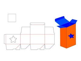 Unique Star Shape Window Box LASER CUT Design Files vector