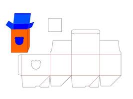 Panda Shape Window Box Template LASER Cutting vector