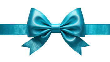 Shiny Turquoise Bow, , Ideal for Holiday and Celebration Graphics png
