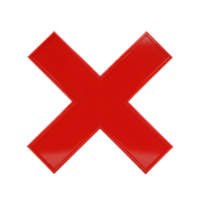 A shiny red cross shape centered on a white plain surface with a simple geometric design shown transparent background png