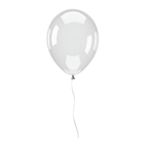 Isolated translucent balloon with a ribbon floating against a solid colored simple plain backdrop transparent background png