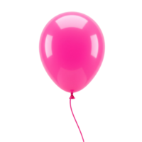 A vibrant magenta balloon floating against a solid backdrop creating a simple yet striking composition transparent background png