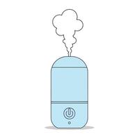 Air humidifier icon, a home air cleaning and humidifying device for purification, ionization, and moisture control. vector