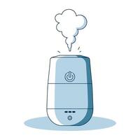 Air humidifier icon . Illustration of a home air cleaning and humidifying device for purification, ionization, and moisture control, isolated on white background. vector
