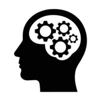 Think Concept Illustration. Creative design representing ideas, innovation, and problem solving. Abstract brain, light bulb, or thought bubble elements in modern flat style. vector