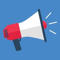 Marketing megaphone icon. illustration of a speaker symbol for alerts and promotion. Simple design for marketing and advertising concepts. vector
