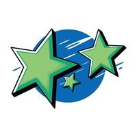 Cartoon illustration of a shooting star with a gradient background. A whimsical design featuring a bright star with a glowing trail, perfect for dreamy and magical themes. illustration. vector