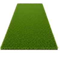 A patch of artificial turf with a trapezoidal shape against a plain solid color background space around it transparent background png