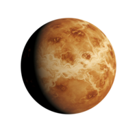 An orange and yellow planet with swirling patterns against a neutral colored space scene view sphere transparent background png