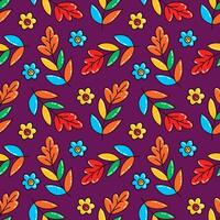 floral pattern with flowers and leaves. Cute floral background. Summer seamless pattern. vector