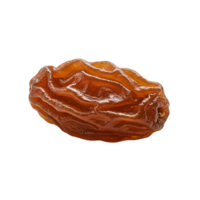 A single raisin with a translucent appearance on a plain and simple solid color background view from above transparent background png