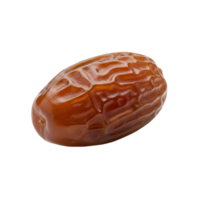 A single date fruit with a glossy surface is centered against a simple solid color backdrop transparent background png