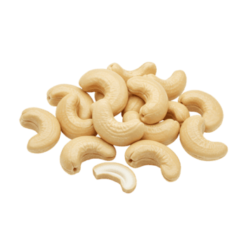 un grupo de anacardo nueces apilado juntos en un montón en un llanura superficie con un llanura color detrás eso transparente antecedentes png