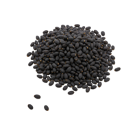 Pile of numerous small oval shaped seeds clustered together on a plain surface in studio shot view transparent background png