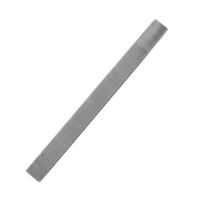 A metal file with a textured surface is displayed at an angle on a plain, solid color canvas space transparent background png
