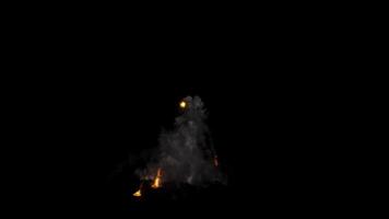 flame particle explosion isolated background texture motion video