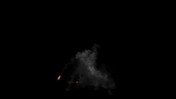 flame particle explosion isolated background texture video