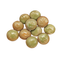 A collection of round objects with a light green and tan color arranged in a cluster on a background transparent background png