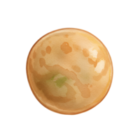 A luminous sphere with a textured surface in shades of orange and yellow on a plain backdrop transparent background png