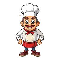 Cartoon chef with a friendly expression vector
