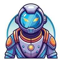 Astronaut robot character design vector